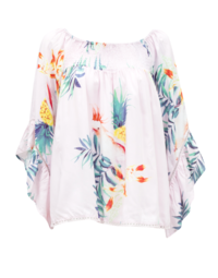 Paradise Print Flutter Top