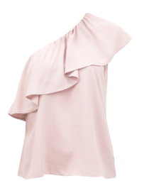 One Shoulder Top- Blush